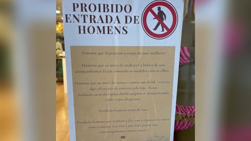 Empresária proíbe entrada de homens em loja; entenda o motivo