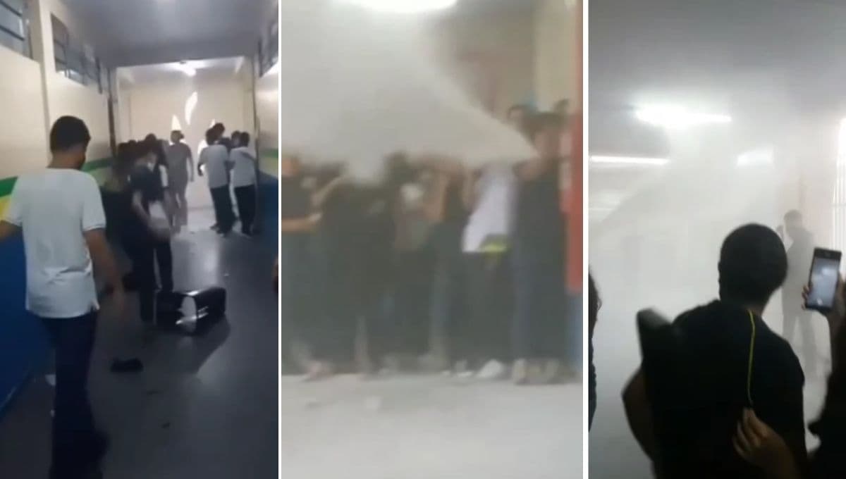 Veja o momento que alunos vandalizam escola em Manaus; caso vai pra polícia