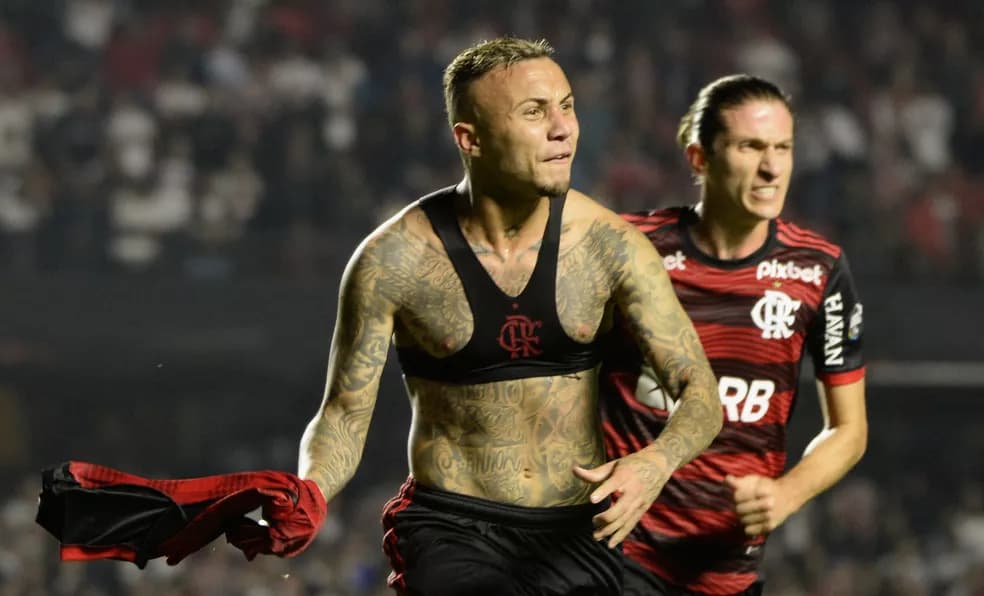 Cebolinha celebra 1º gol pelo Flamengo: &#8220;Estava me cobrando muito&#8221;
