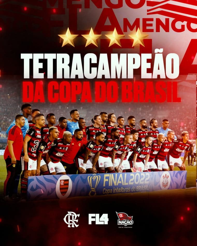 Flamengo vence Corinthians nos pênaltis e é tetracampeão da Copa do Brasil