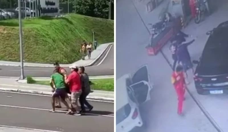 Veja o momento em que esposa de homem executado é socorrida