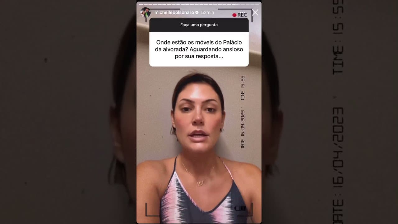 Michelle Bolsonaro alfineta Lula e Janja em vídeo sobre móveis do Alvorada