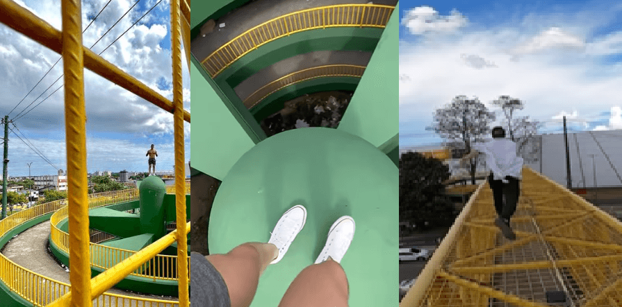 VÍDEO: Jovens praticam parkour em passarela de Manaus e viralizam na internet