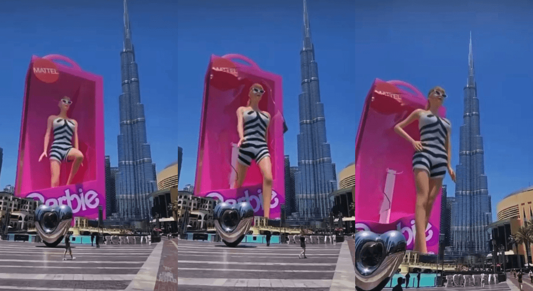 Vídeo de Barbie gigante em Dubai viraliza na web. Assista