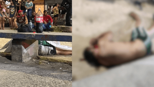 VÍDEO: Homem é abordado em quadra de futebol e executado pelas costas, em Manaus