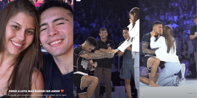 VÍDEO: lutador amazonense surpeende namorada durante campeonato e pede ela em casamento