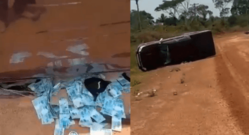 Bandidos assaltam drogaria, sequestram funcionário e capotam com carro na fuga, no AM