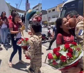 Vídeo de pedido de casamento de policial causa polêmica