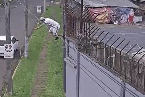 VÍDEO: Preso pula muro, tenta escapar de cadeia, mas termina capturado, em Porto Alegre