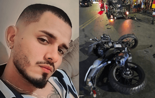 VÍDEO: Motociclista morre após colidir frontalmente com carro, em Manaus