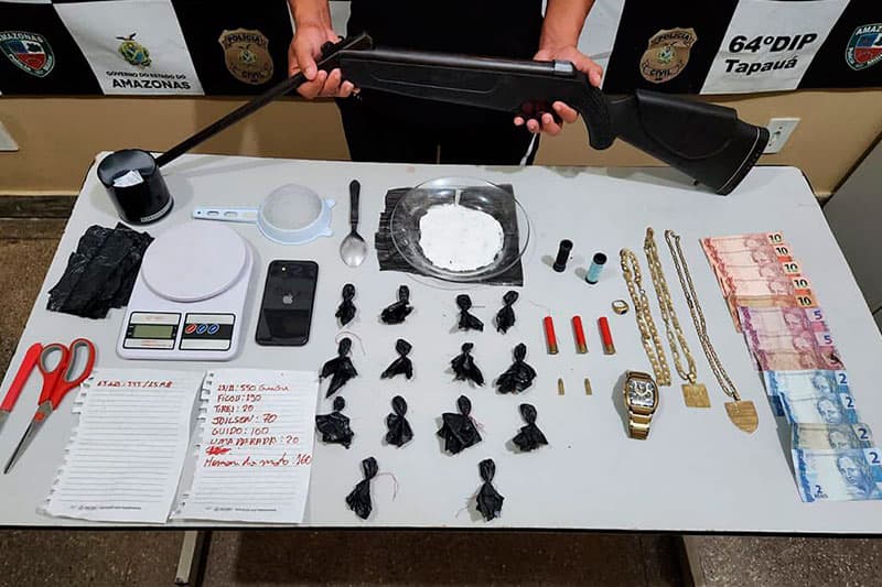 Homem é preso comercializando drogas em Tapauá, no AM