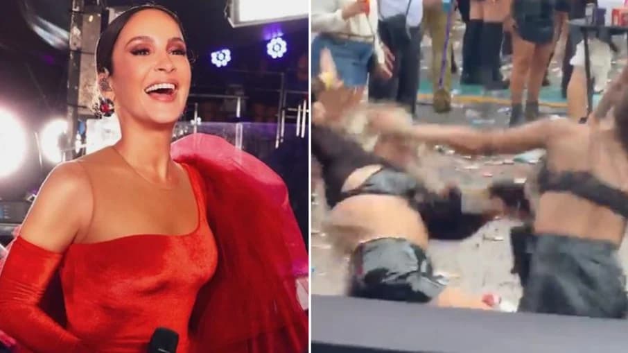 Vídeo: show de Claudia Leitte tem briga generalizada, em Caldas Novas (GO)
