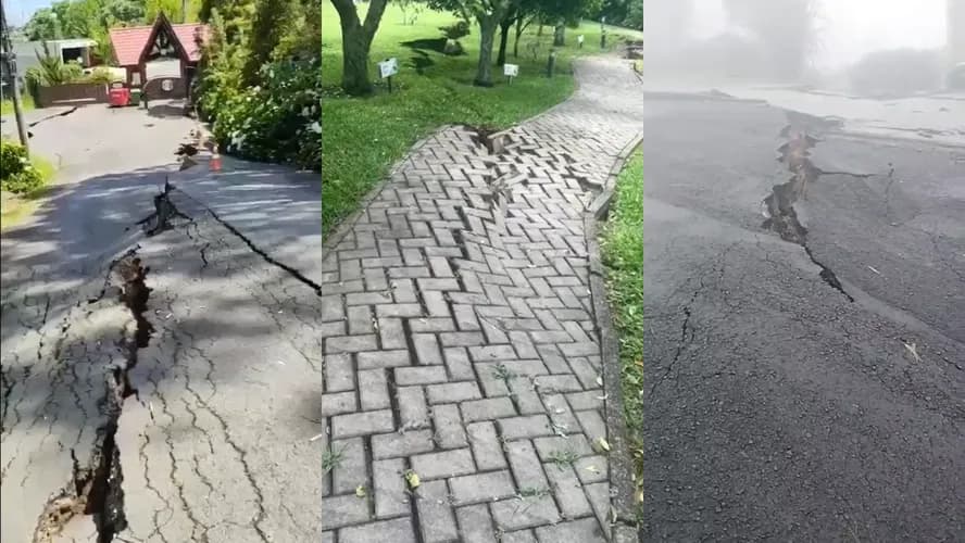 VÍDEOS: Gramado registra rachaduras em solo e famílias precisaram ser evacuadas do local