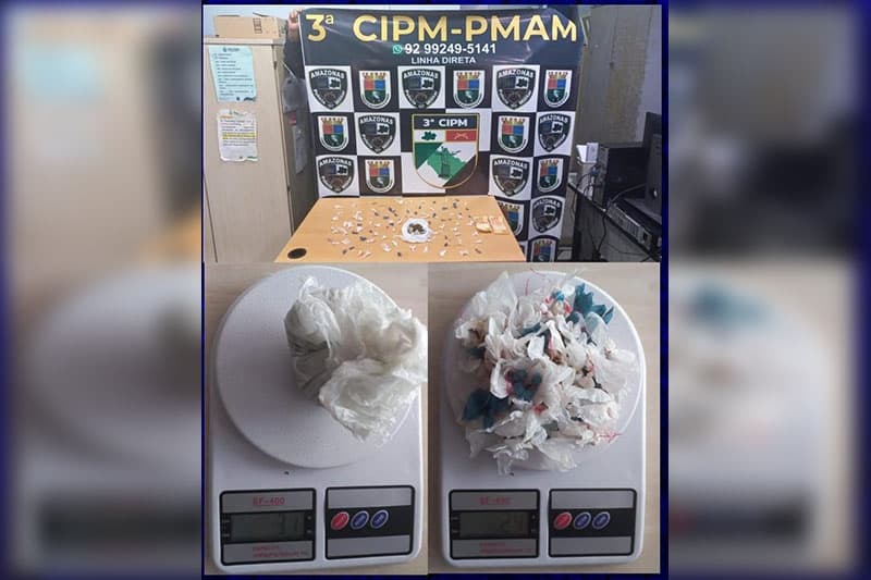 Trio é preso por tráfico de drogas na zona Sul de Manaus