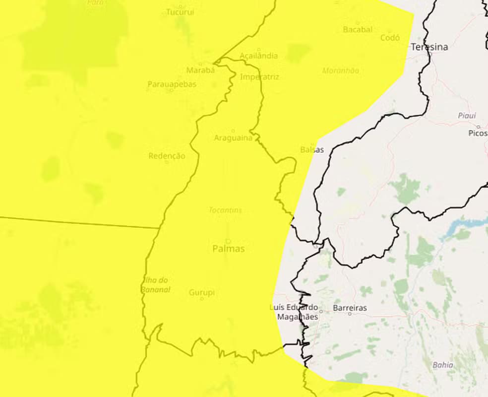 Tocantins está em estado de alerta de chuvas para o fim de semana
