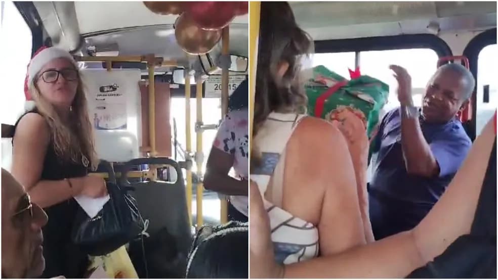 VÍDEO: Grupo de amigos que se encontra todos os dias em ônibus faz amigo secreto no veículo