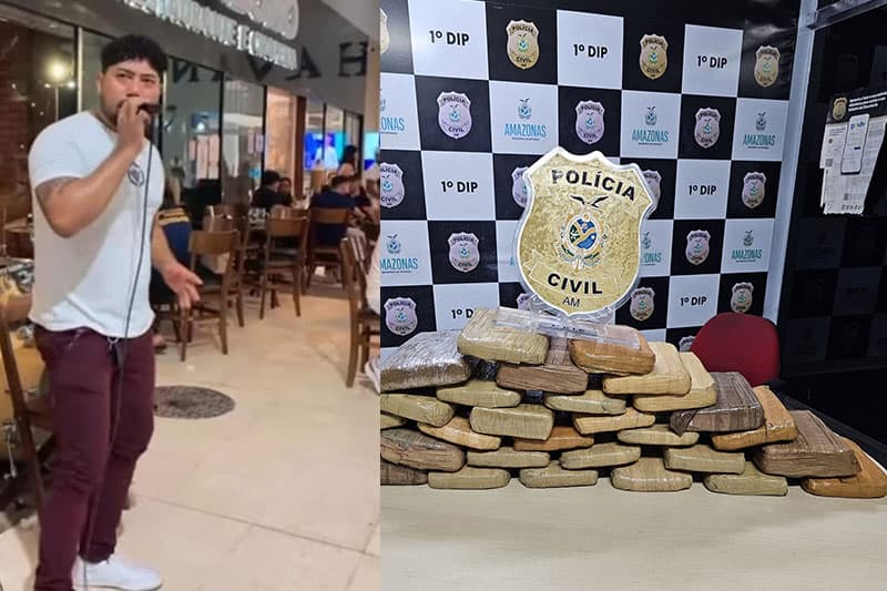 VÍDEO: Cantor de forró é preso durante entrega de drogas para narcotraficante em Manaus