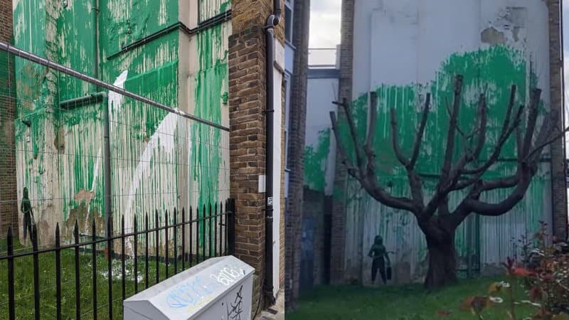 Mural de Banksy é vandalizado em Londres e causa polêmica