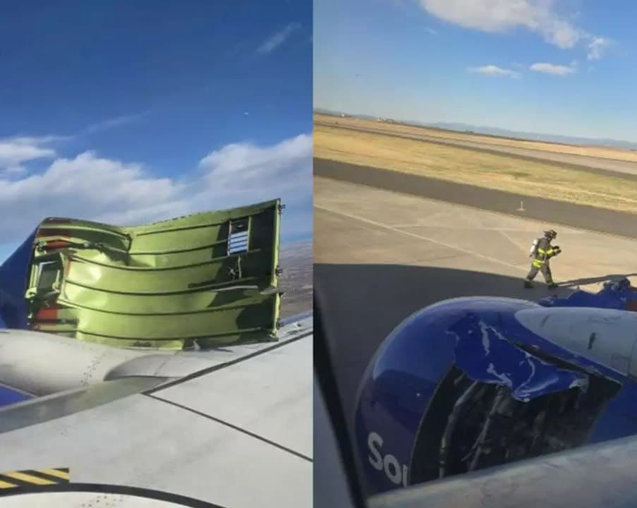 VÍDEO: Avião perde parte da cobertura de motor após decolagem, nos Estados Unidos