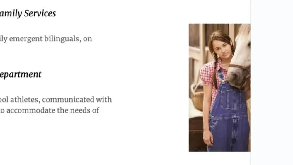 EUA: Universitária viraliza ao colocar foto de Miley Cyrus, de Hannah Montana, no currículo por “engano”