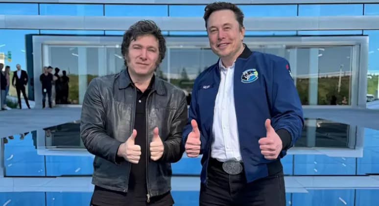 Milei oferece apoio a Musk em ‘conflito judiciário e político’ envolvendo o X no Brasil