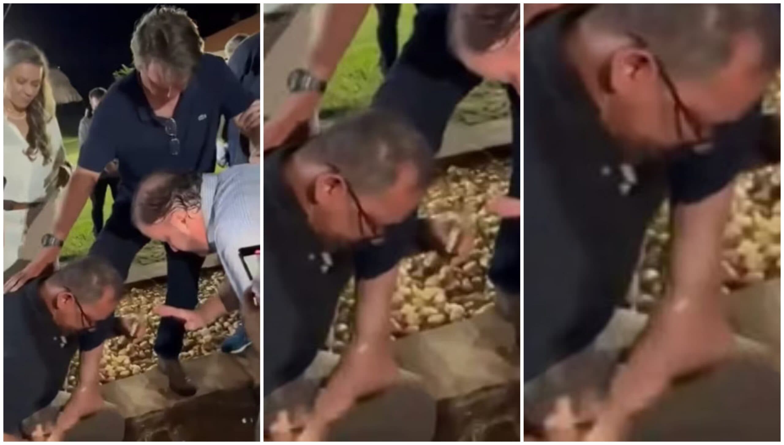 VÍDEO: Pé de Bolsonaro é ungido por apoiadores, em Mato Grosso