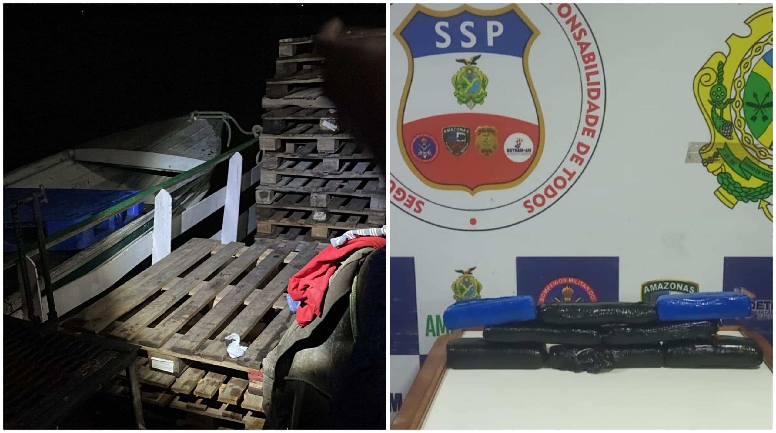 Drogas avaliadas em mais de R$ 346 mil são apreendidas em barco, no interior do Amazonas