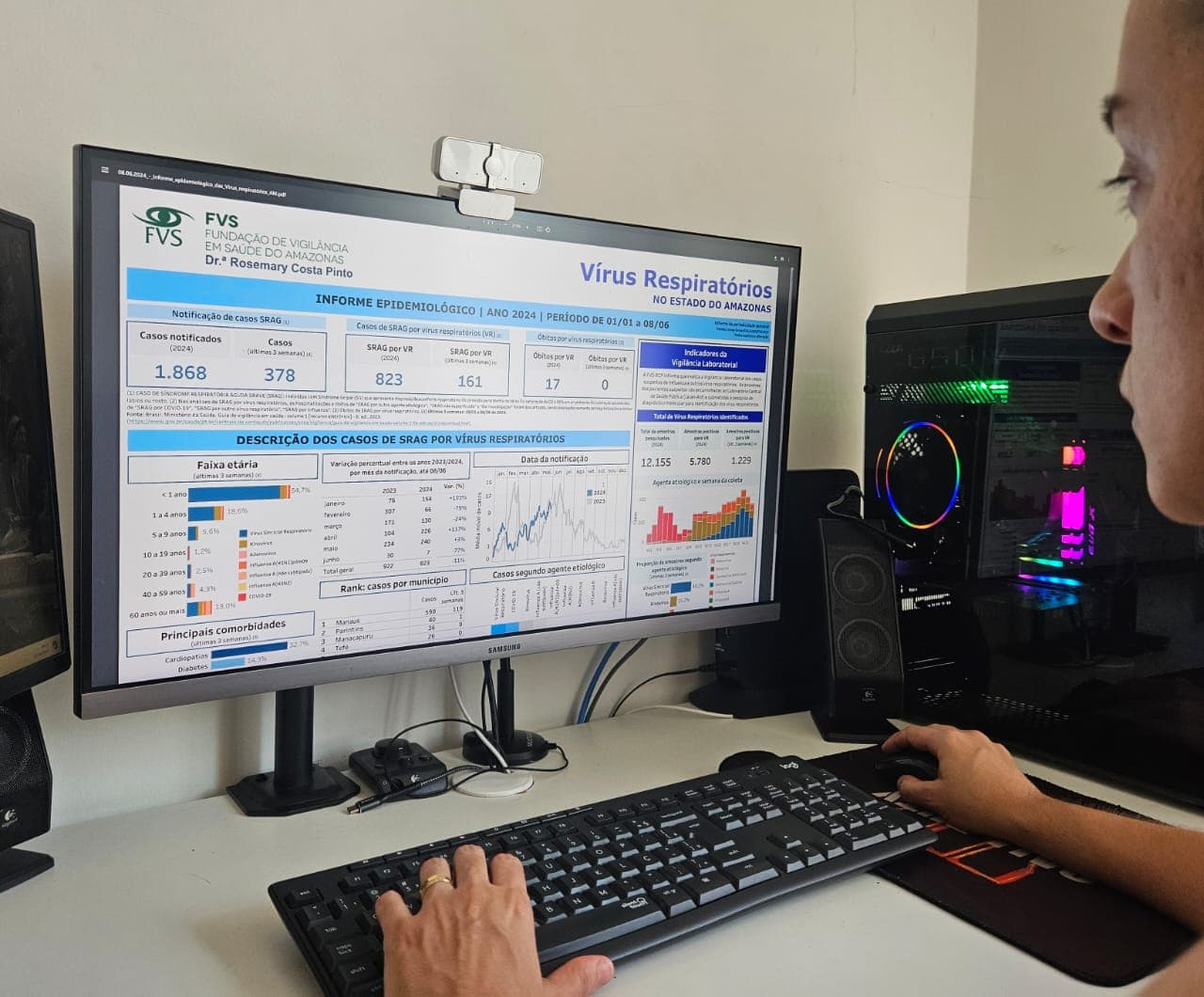 FVS divulga informe epidemiológico de Síndrome Respiratória Aguda Grave (SRAG) no AM: 1.800 casos em 2024