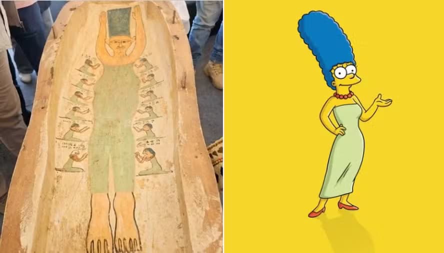 ‘Marge Simpson’ aparece em sarcófago egípcio de 3.500 anos