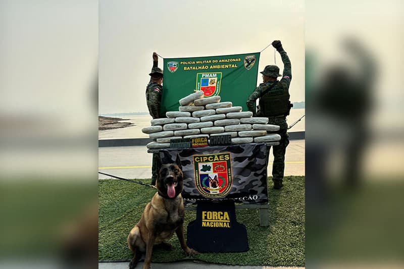 Base Arpão 1: homem é preso com mais de 36 kg de drogas em mochila