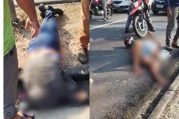 VÍDEO: Motociclista morre e passageira fica com pé esmagado em acidente de trânsito na Cosme Ferreira