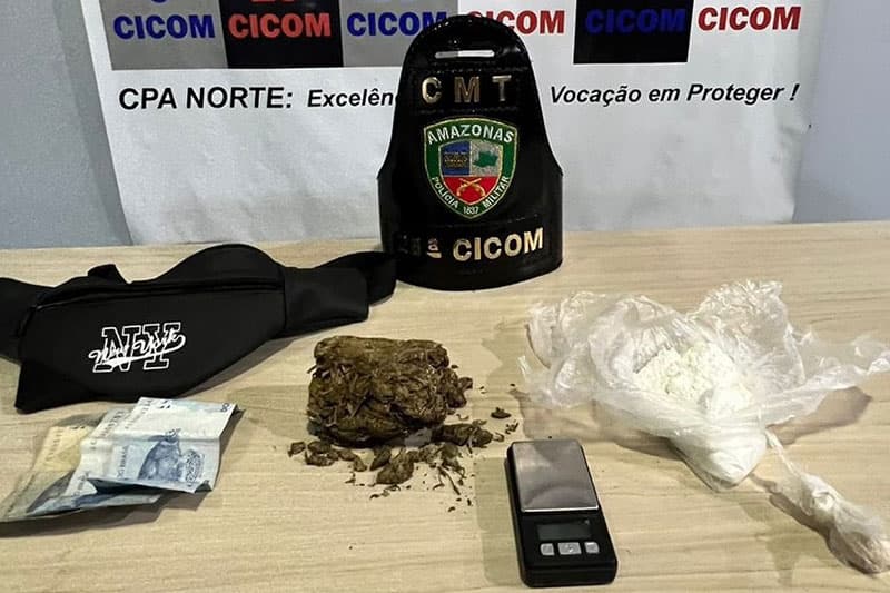 PM prende três homens com drogas na zona Norte de Manaus