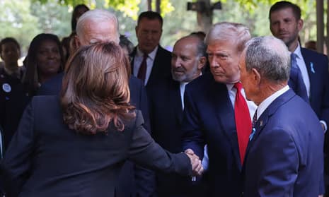 23 anos do 11 de Setembro: Em cerimônia em Nova York, Trump e Kamala se cumprimentam