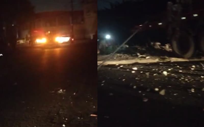 VÍDEO: Cavalo mecânico desprende de carreta e atinge poste de energia no Monte das Oliveiras