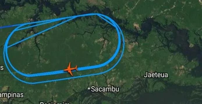 Rajadas de vento dificultam pouso de avião vindo de Rio Branco em Manaus na madrugada deste domingo