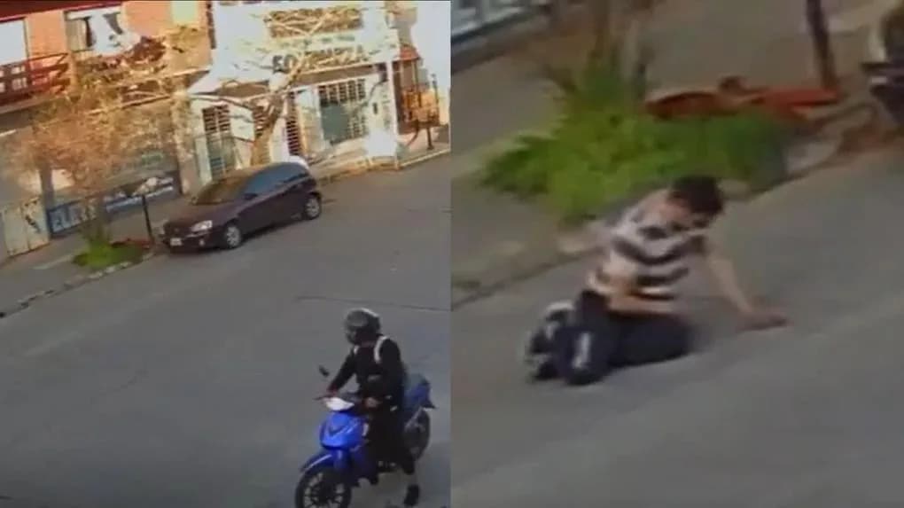 VÍDEO: Na Argentina, homem se joga de varanda para evitar roubo da sua moto