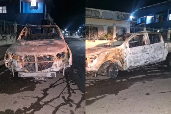 VIDEOS: Em Coari, carros adesivados com campanha de Adail Pinheiro são incendiados