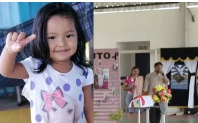 Familiares e amigos se despedem de criança vítima de desbarrancamento em Manacapuru