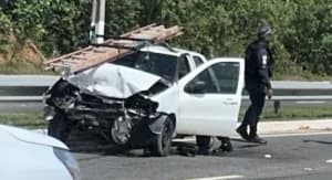 Vídeo: Colisão violenta deixa dois feridos e causa congestionamento no ‘Rapidão’
