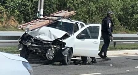 Vídeo: Colisão violenta deixa dois feridos e causa congestionamento no ‘Rapidão’