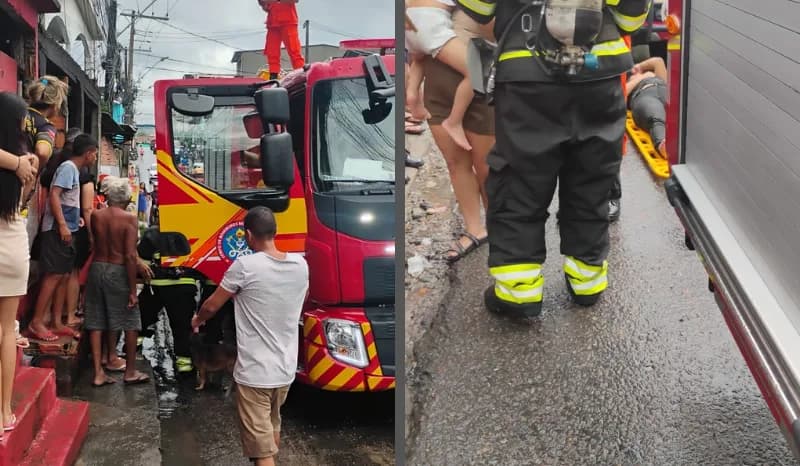 VÍDEO: Laje desaba na Compensa e duas meninas ficam feridas