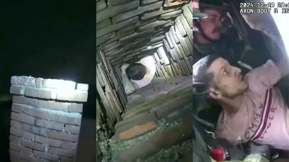 VÍDEO: &#8220;Papai Noel às Avessas&#8221;? Suspeito tenta fugir da polícia e fica preso em chaminé nos EUA