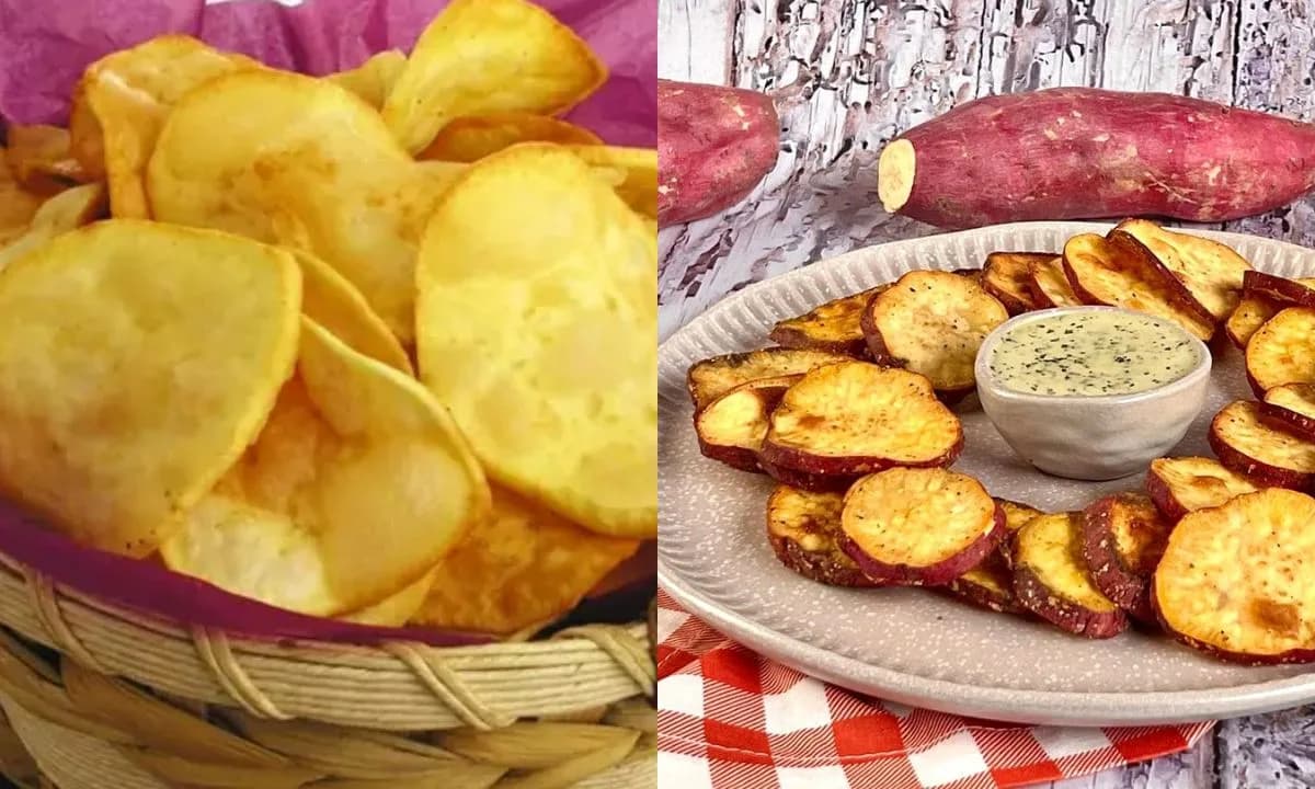 Onda de sabores: aprenda a fazer chips de batata-doce