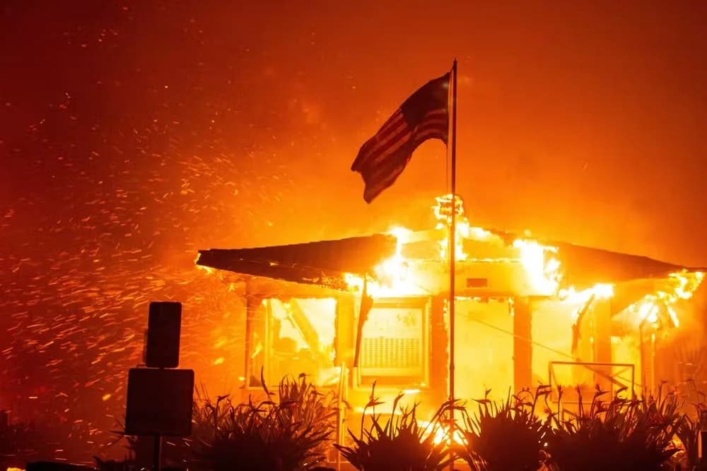 Veja: Incêndio devastador atinge casas e floresta em Los Angeles