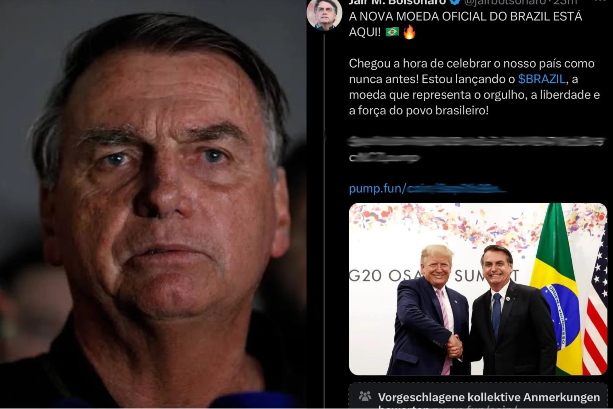 Conta de Jair Bolsonaro no X é invadida e publica fake news sobre criptomoeda, diz filho