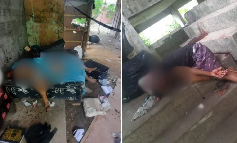 IMAGENS FORTES: Casal é degolado em prédio abandonado de Manaus
