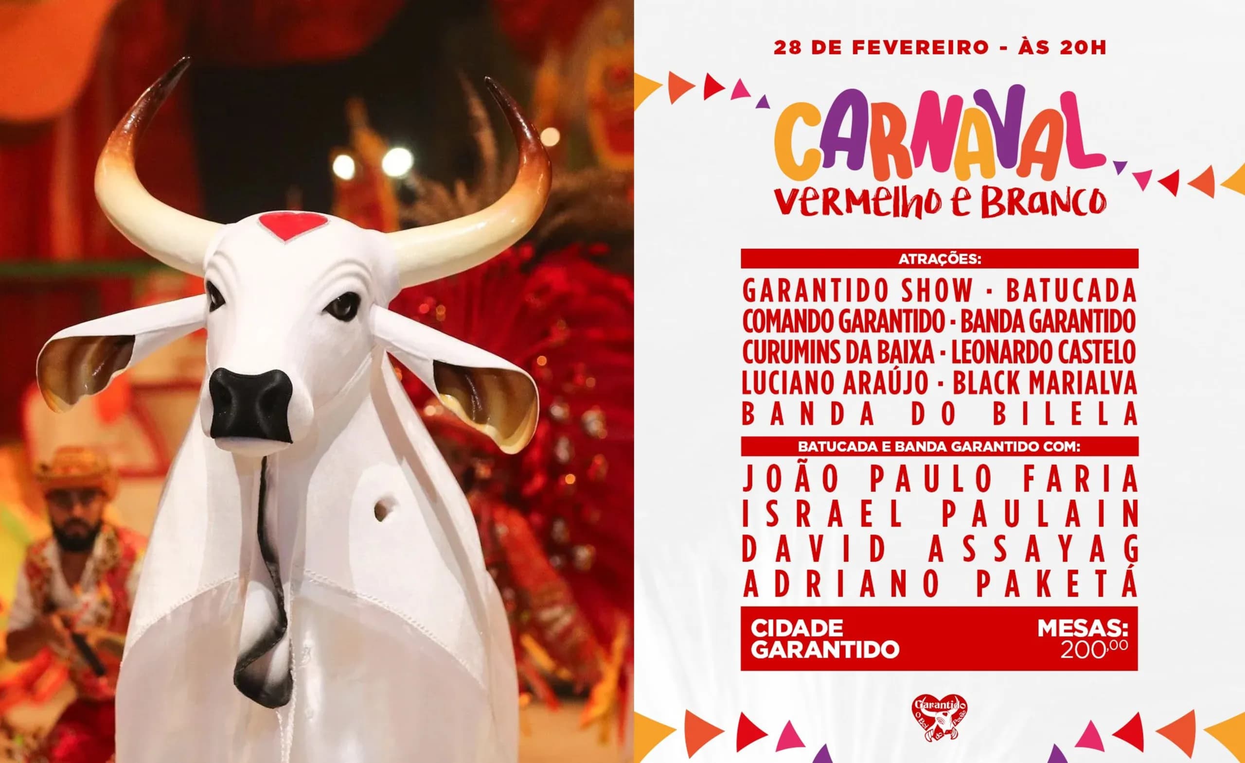 Boi Garantido lança 1ª edição do Carnaboi Vermelho e Branco, em Parintins