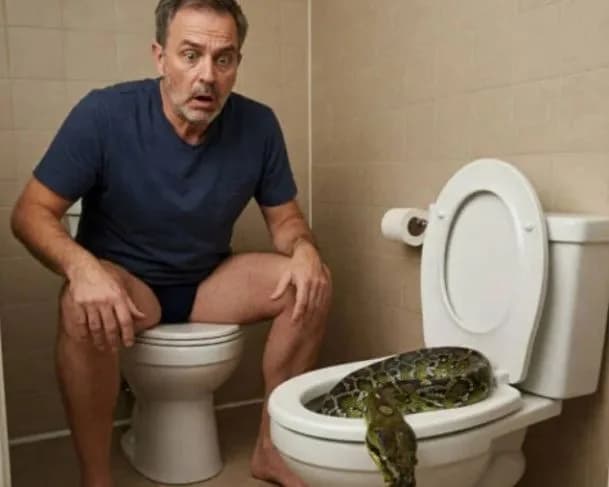 Homem é picado por cobra enquanto usava vaso sanitário