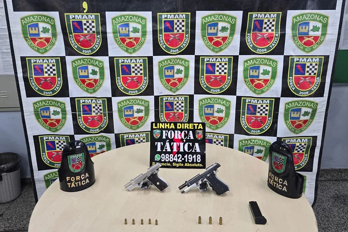 Em Manaus, PM prende homem e apreende armas de fogo