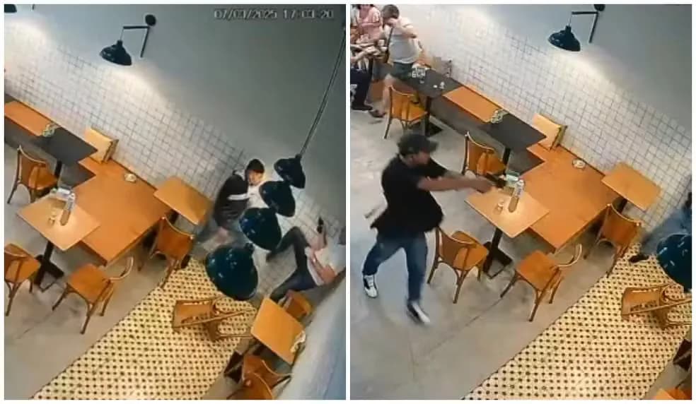 VÍDEO: Homem é baleado em assalto a padaria em bairro nobre de SP